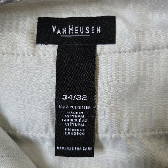 Men's 34/32 Khaki Van Heusen Dress Pants EUC - Picture 6 of 15